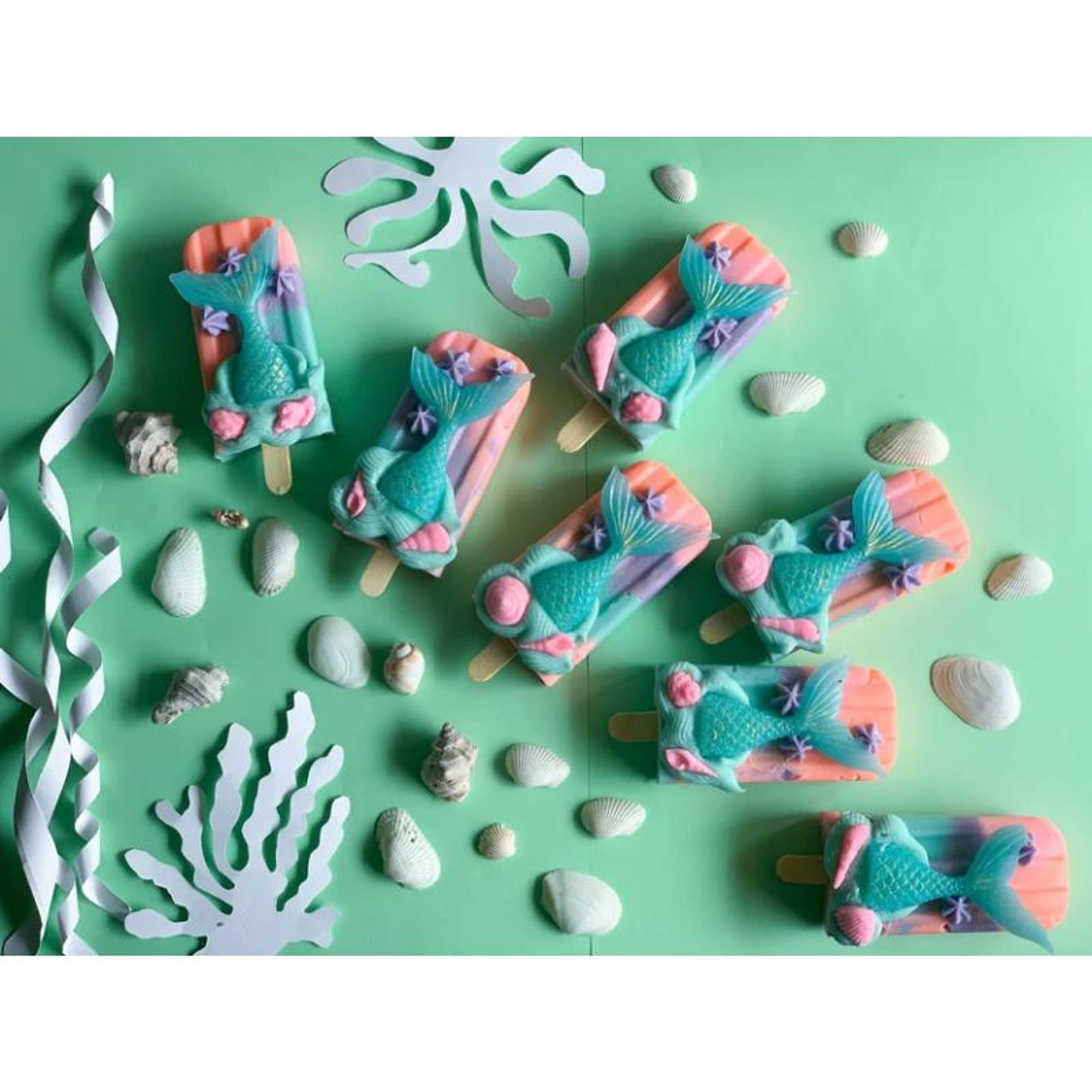 The Sass Bar Seascape Mermaid Popsicle Soap | Grocsy