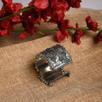Mominos Fashion Joharkamal Oxidised Silver-Plated Ghungroo Handcraft Bracelet - Design 024