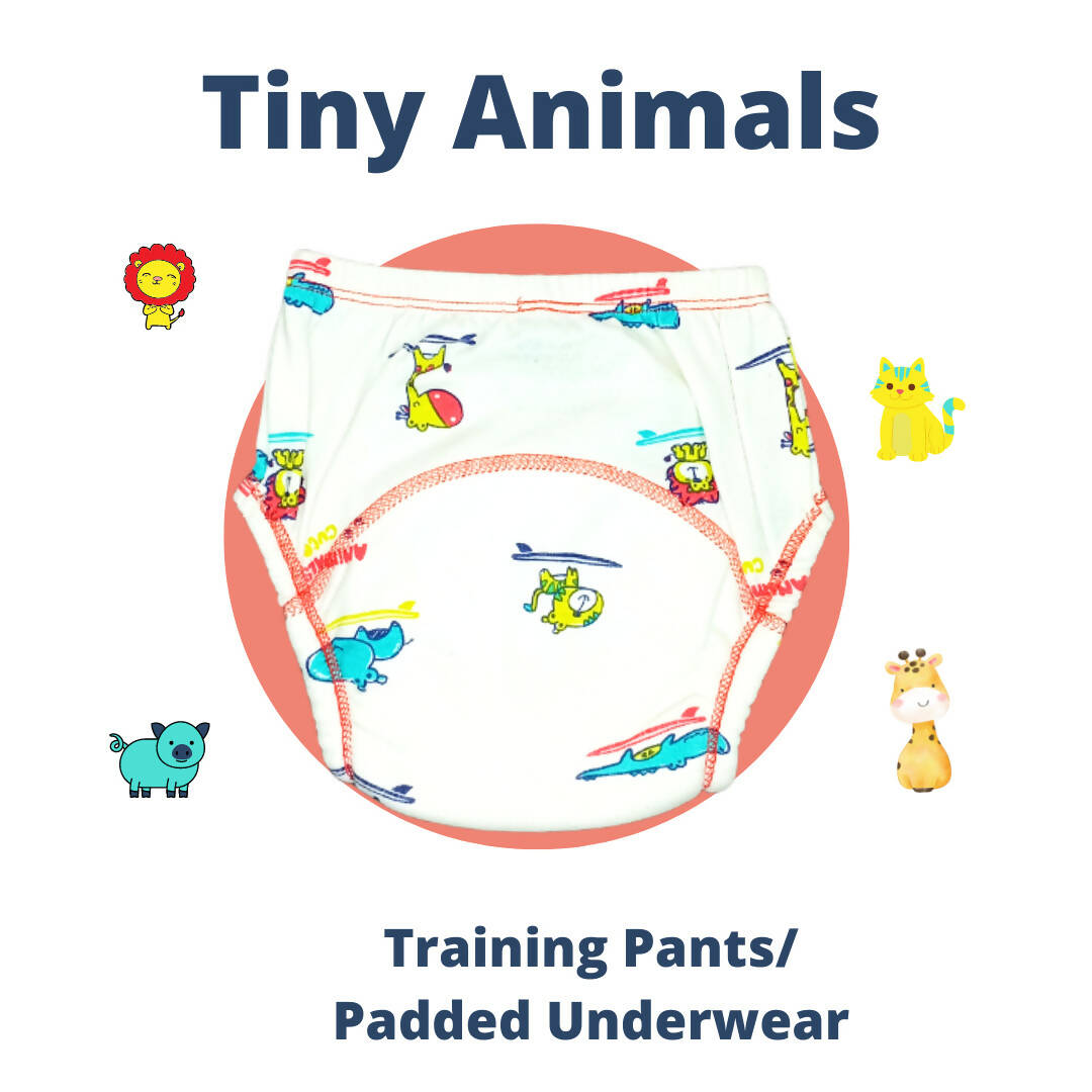 Kindermum Cotton Padded Pull Up Training Pants/ Padded Underwear˜For Kids-Autumn Animals Set of 2 pcs | Grocsy