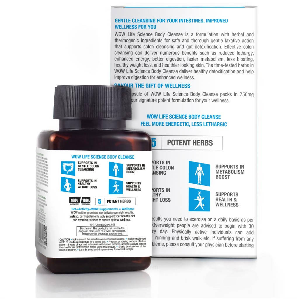 Wow Life Science Body Cleanse Capsules | Grocsy
