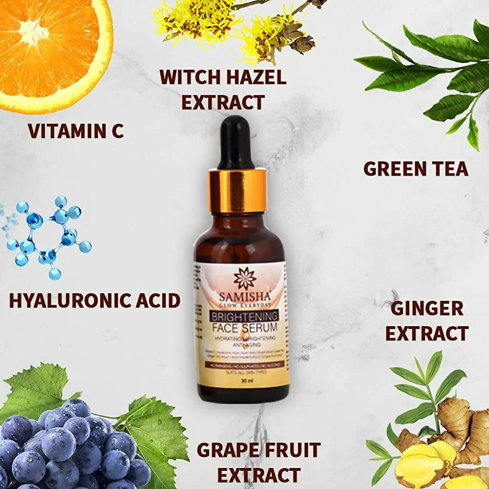 Samisha Organic Brightening Vitamin C Face Serum | Grocsy