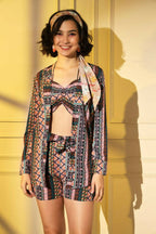 Multi Platinum Creap Printed Co-Sets - Femella | Grocsy