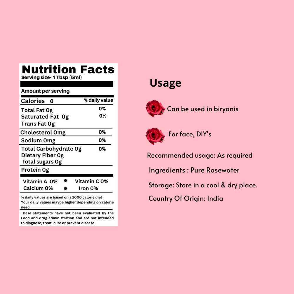 Nxtgen Ayurveda Rose Water Premium (Food Grade) | Grocsy
