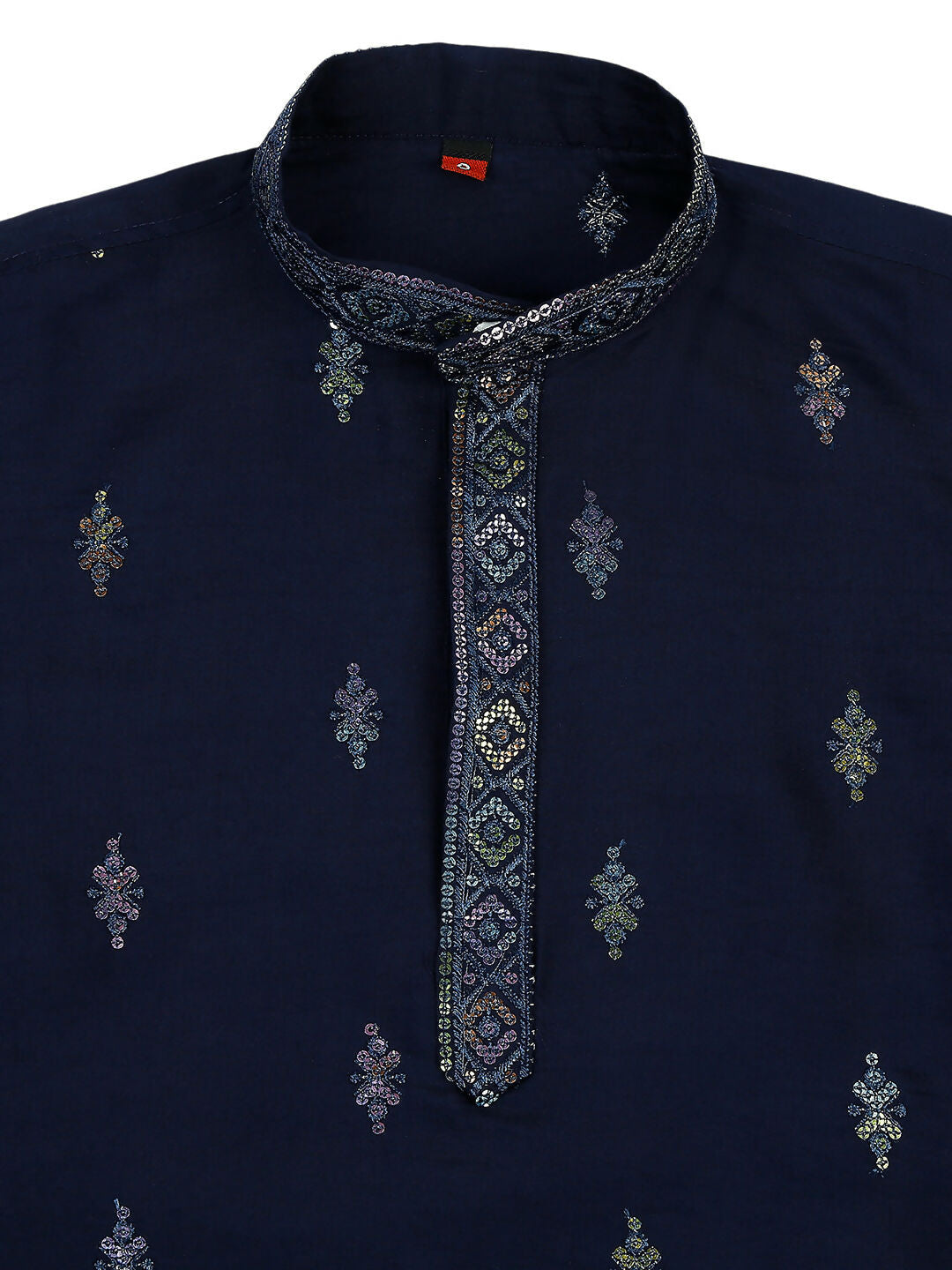 Joban Fashion Kids Island Traditional Ethnic Wear with Silk Sequence Embroidery Kurta and Pyjama Set - Blue | Grocsy
