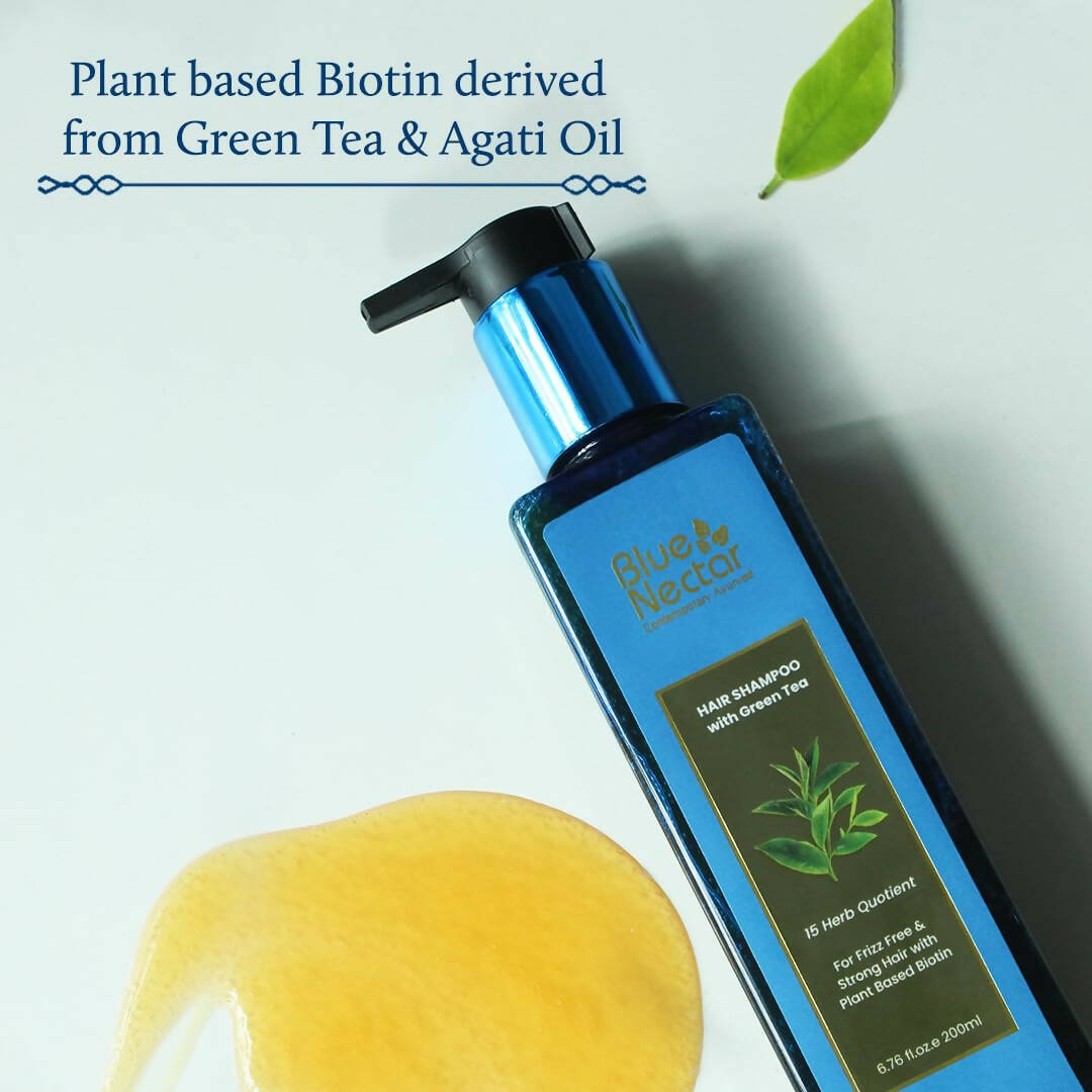 Blue Nectar Anti Frizz Hair Shampoo with Green Tea | Grocsy