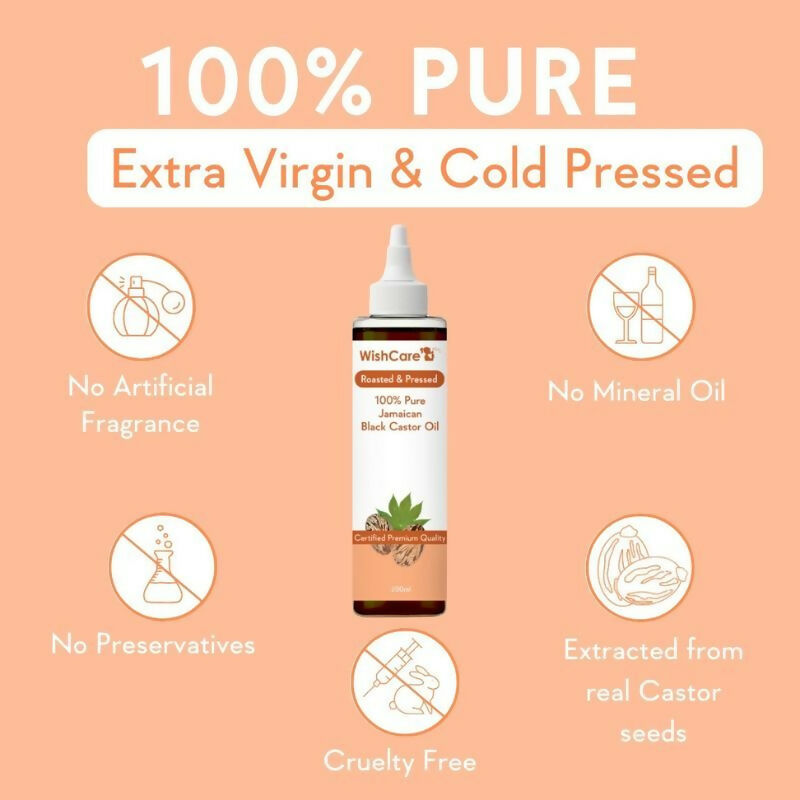 Wishcare 100% Pure Cold Pressed Extra-Virgin Coconut Oil & Jamaican Black Castor Oil | Grocsy