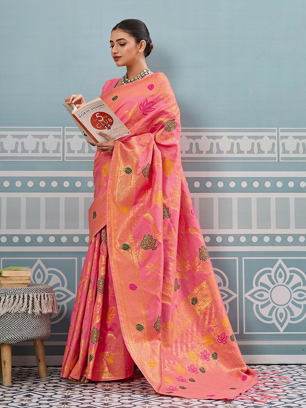 Shree Shyam Fashion Gajari Silk Saree | Grocsy
