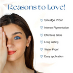 Nourish Mantra Jet Gaze Kajal Urban Rani - Blue with Almond Oil & Vitamin E | Grocsy