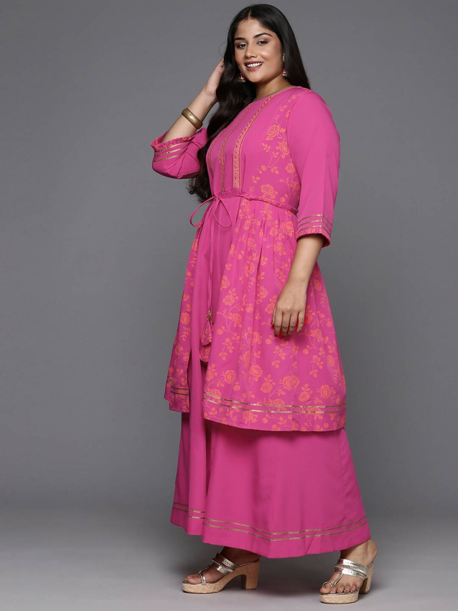 Ahalyaa Women's Traditional wear Ethnic Dress - PINK | Grocsy