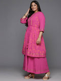 Ahalyaa Women's Traditional wear Ethnic Dress - PINK | Grocsy