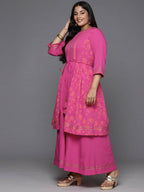 Ahalyaa Women's Traditional wear Ethnic Dress - PINK | Grocsy
