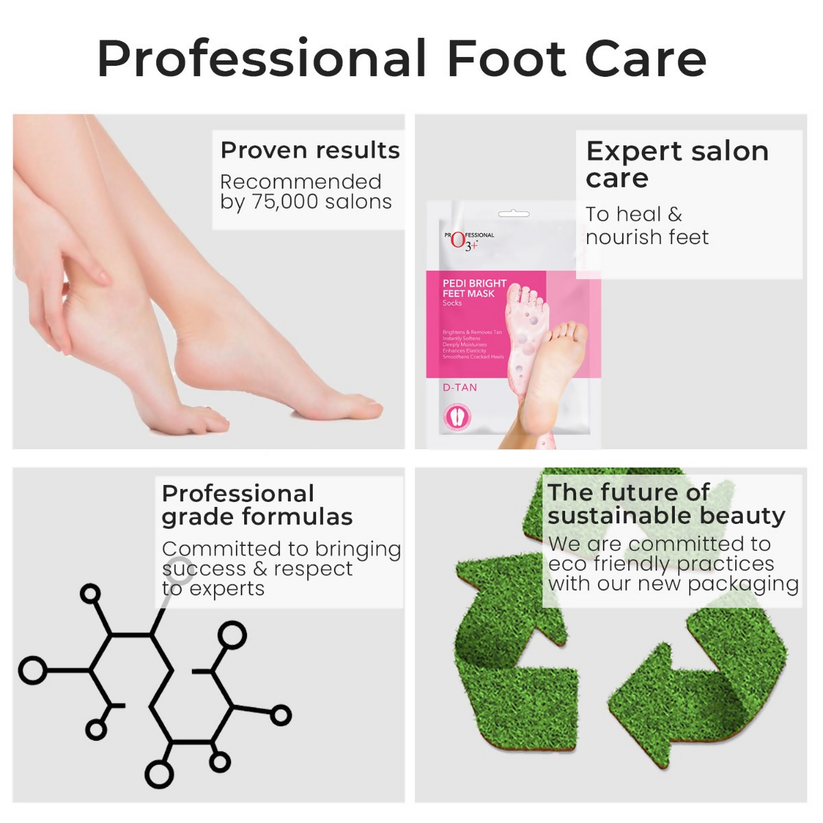 Professional O3+ Pedi Bright Foot Socks Cream Mask | Grocsy