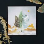 Tehzeeb Creations Golden Embossed Wall Painting | Grocsy