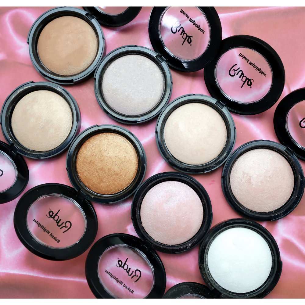 Rude Cosmetics Baked Highlighter Shimmer - Queens Glow | Grocsy