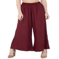 Lagi Women's Maroon Solid Palazzo (PLZ04I) | Grocsy