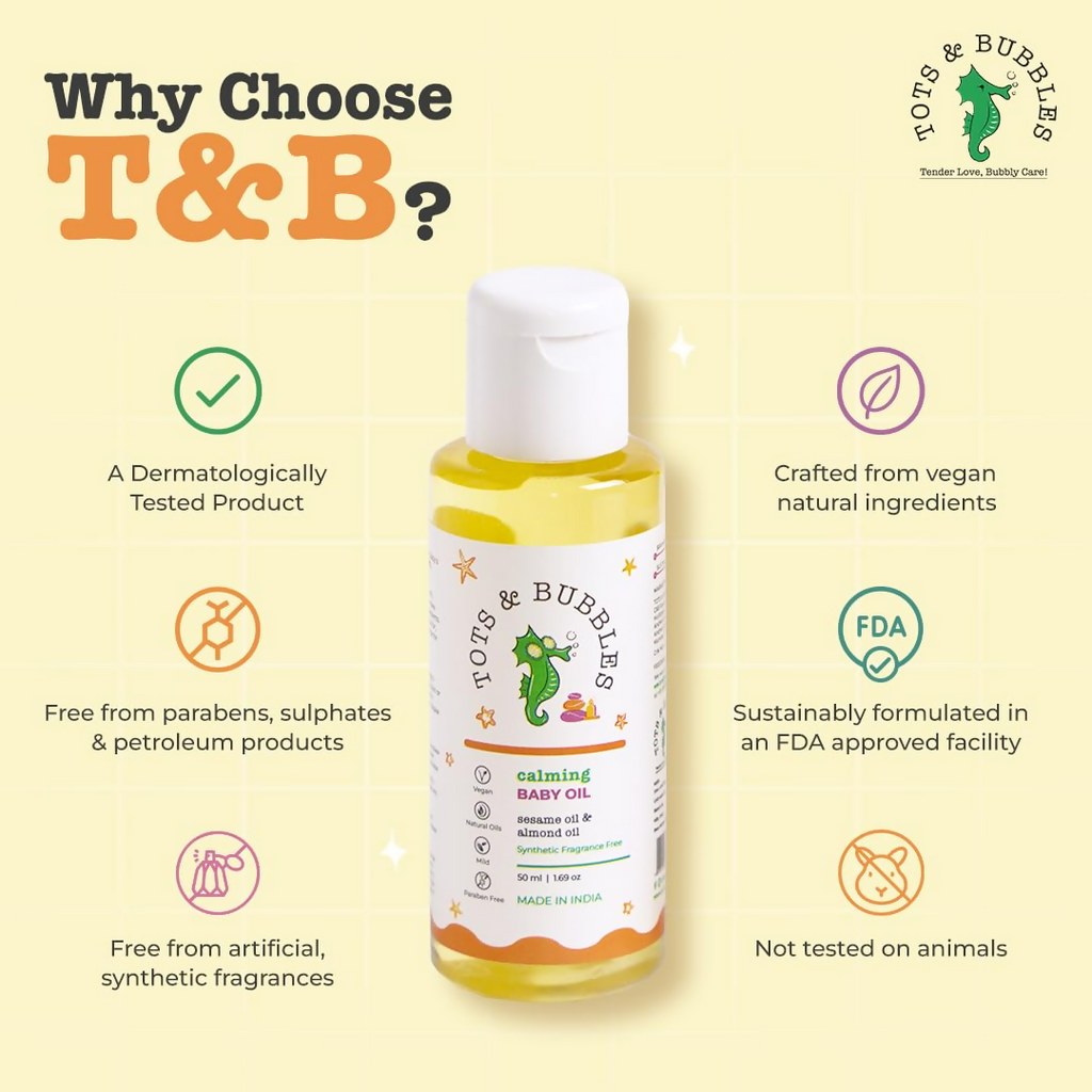 Tots & Bubbles Calming Baby Massage Oil | Grocsy