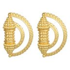 Joban Fashion Women Matte Gold Brass Earrings | Grocsy