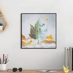 Tehzeeb Creations Golden Embossed Wall Painting | Grocsy