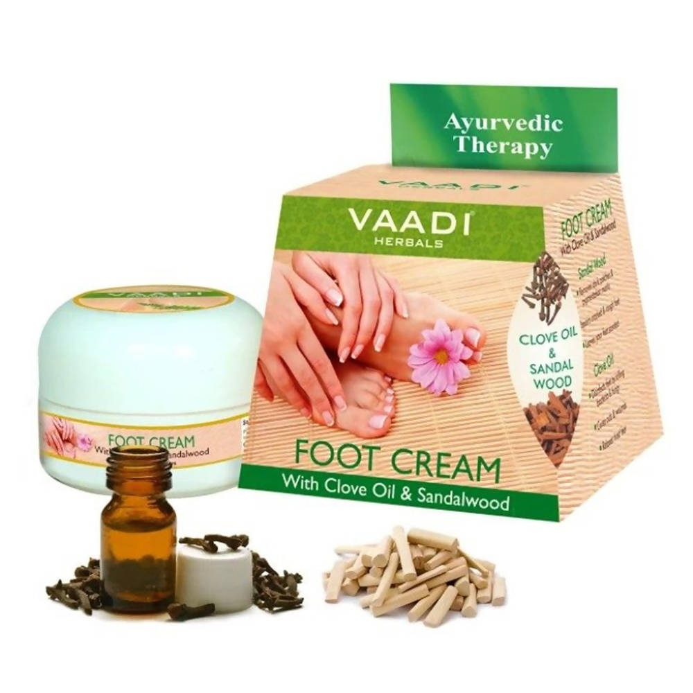 Vaadi Herbals Foot Cream With Clove Oil & Sandalwood | Grocsy