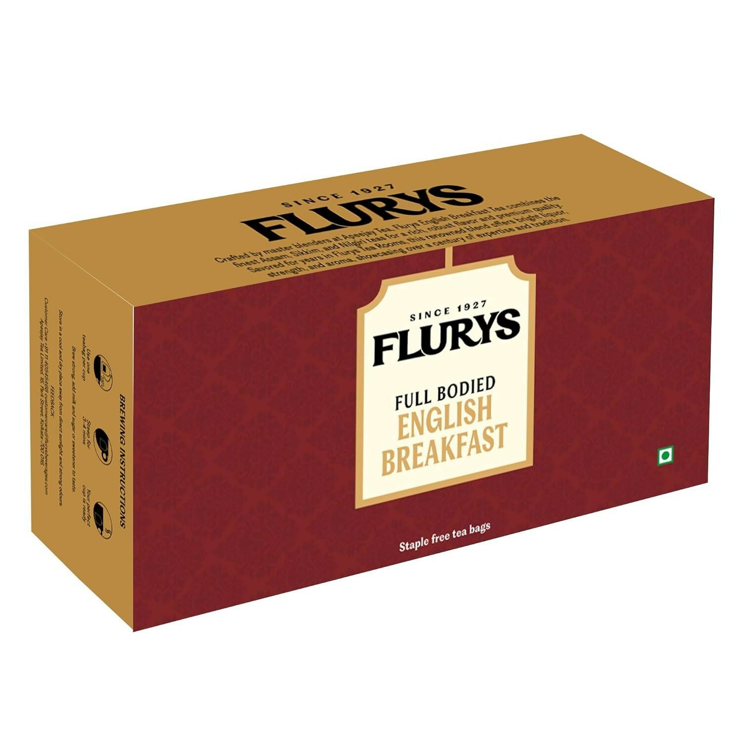 Flurys Distinctive English Breakfast Black Tea Bags | Grocsy