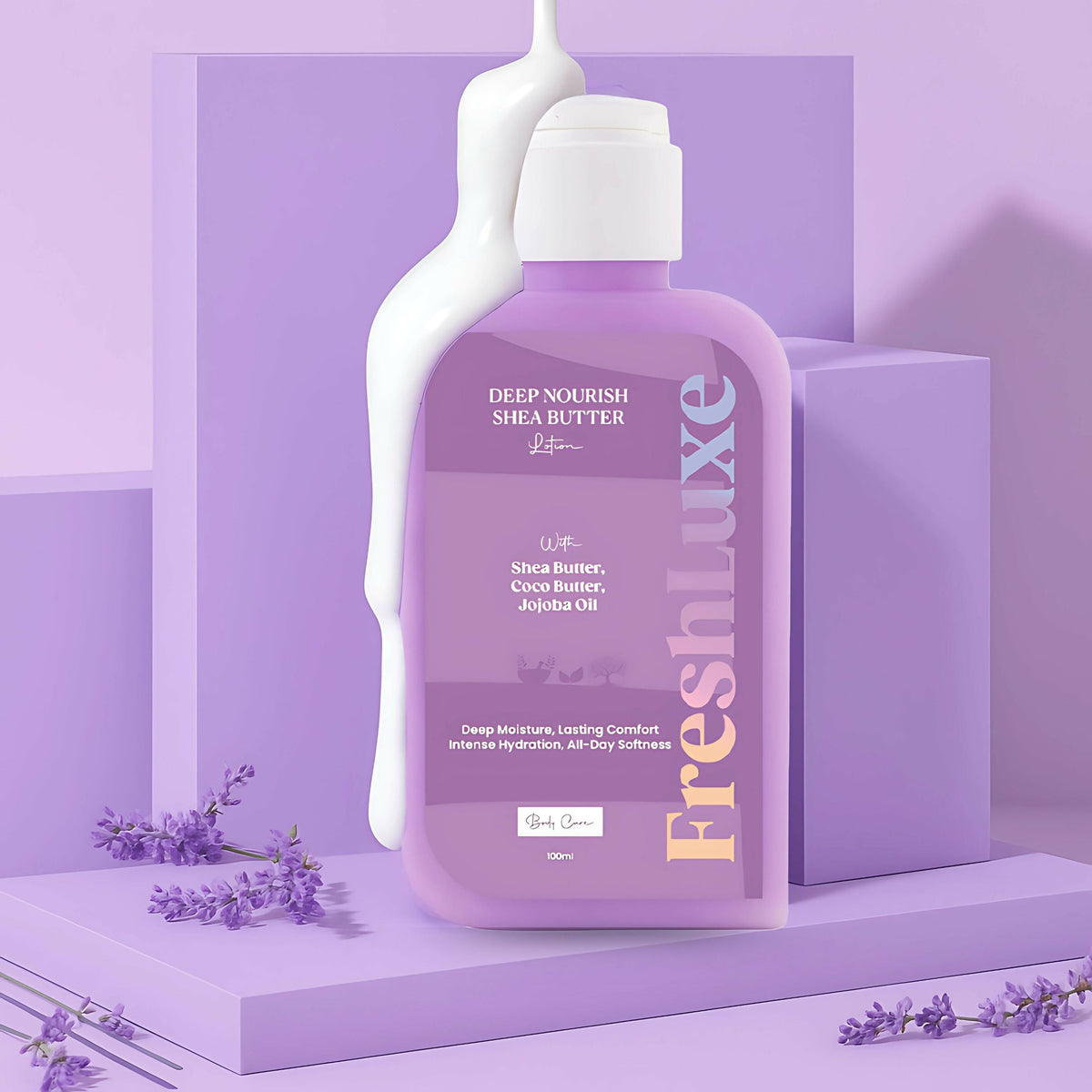 FreshLuxe Shea Butter Lotion with Coco Butter & Jojoba Oil For Deep Moisturization | Grocsy
