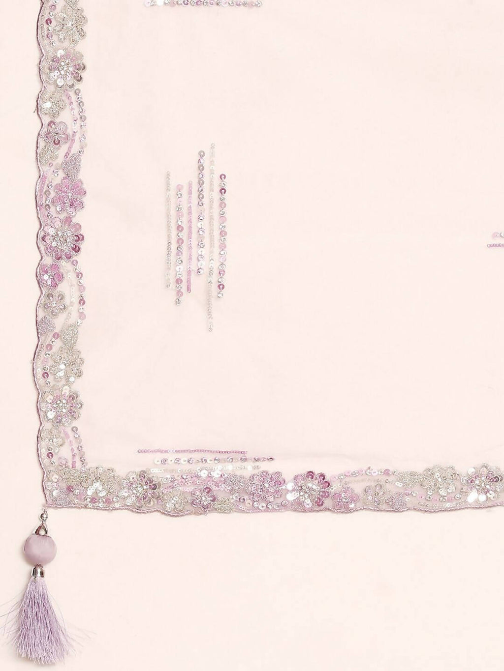 House of Panchhi Lavender Net Sequins and Zarkan embroidery Lehenga choli & Dupatta | Grocsy
