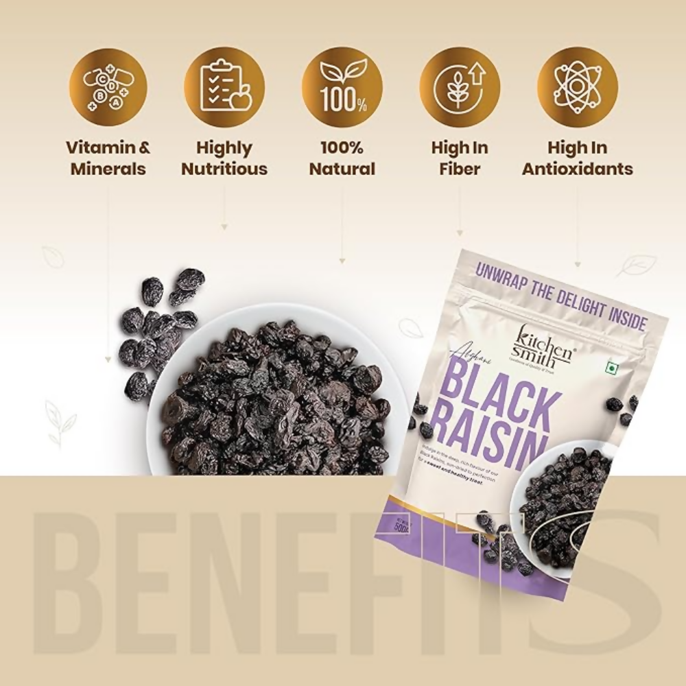 Kitchen Smith Afghani Seedless Black Raisin | Grocsy