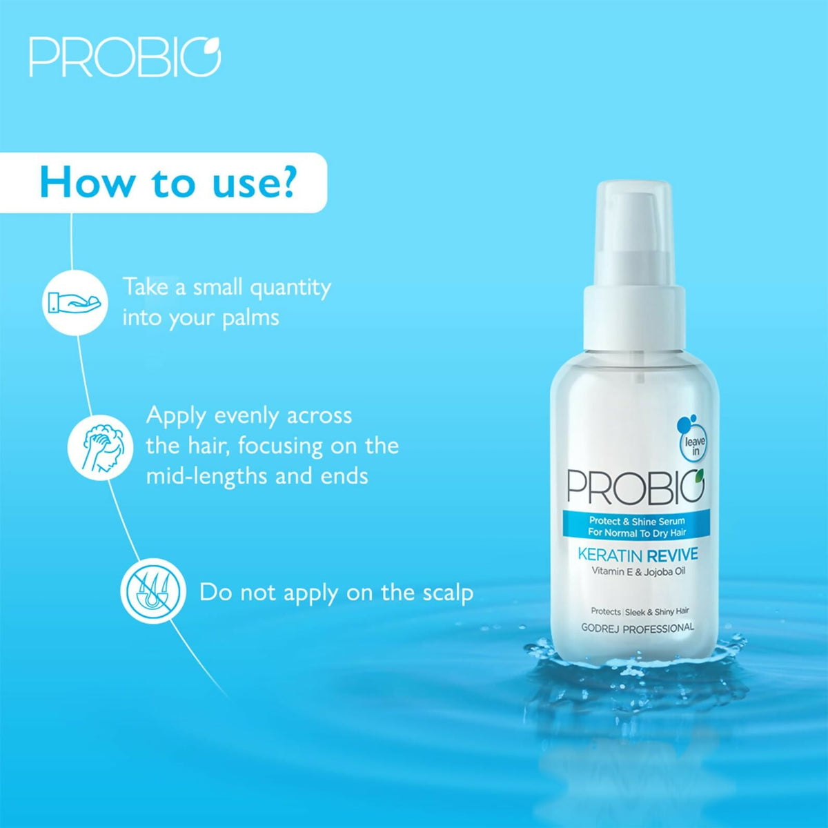 Godrej Professional Probio Keratin Revive Shine Serum | Grocsy