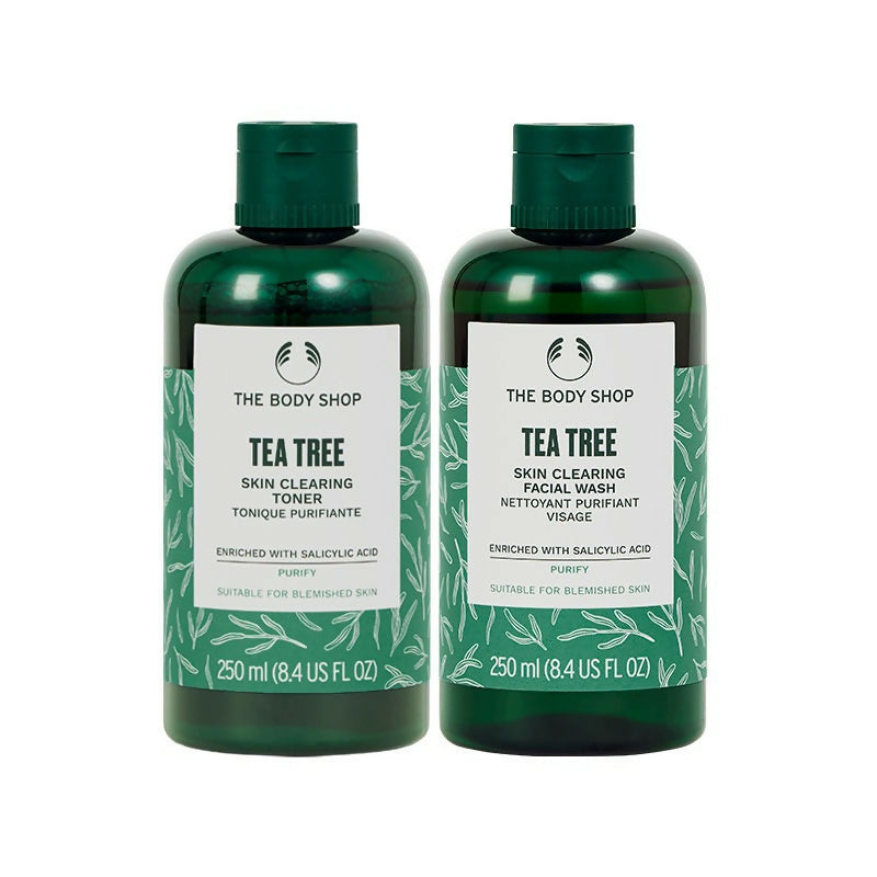 The Body Shop Tea Tree Facial Wash & Toner Combo | Grocsy