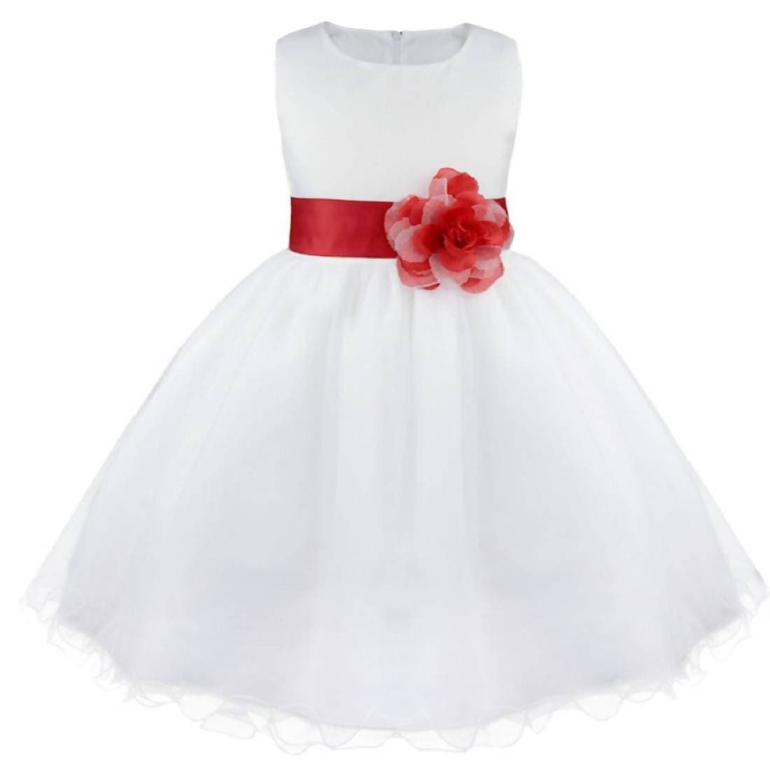 Asmaani Baby Girl's White Color Party Wear Dress (AS-DRESS-22055) | Grocsy