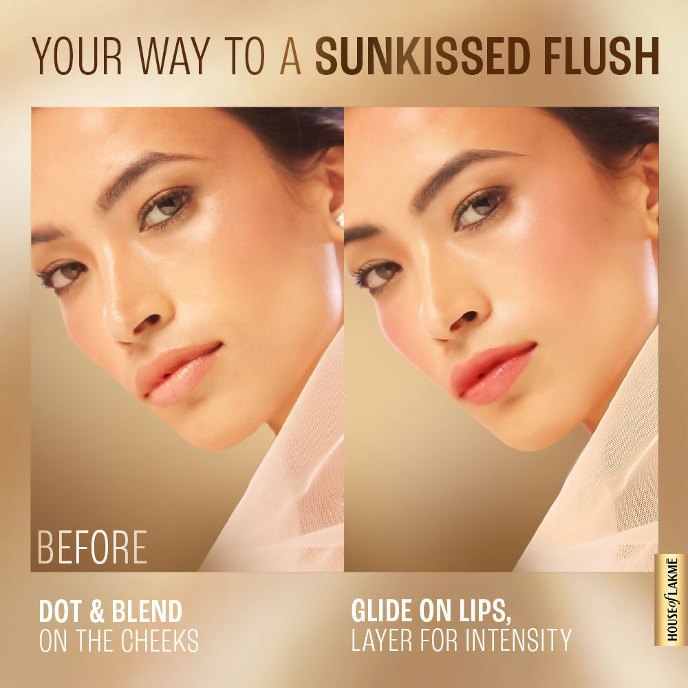 Lakme 9To5 Double Duty Lip & Cheek Water Stain, Transferproof & Long Lasting , Sunset Kiss | Grocsy