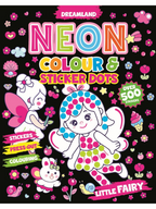 Dreamland Publications Little Fairy Neon Colour and Sticker Dots Book Over 500 Stickers For Kids | Grocsy
