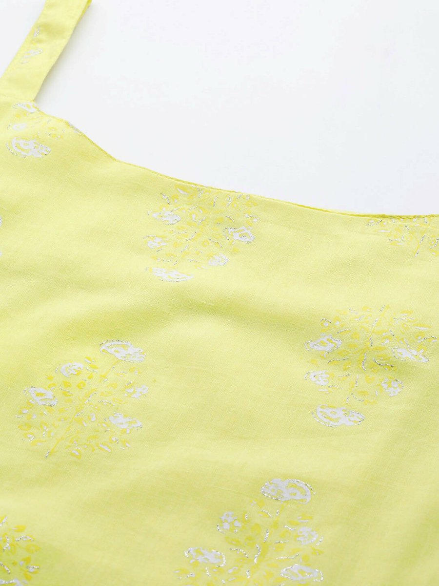 Ahalyaa Women's Traditional wear Tunic - Yellow | Grocsy