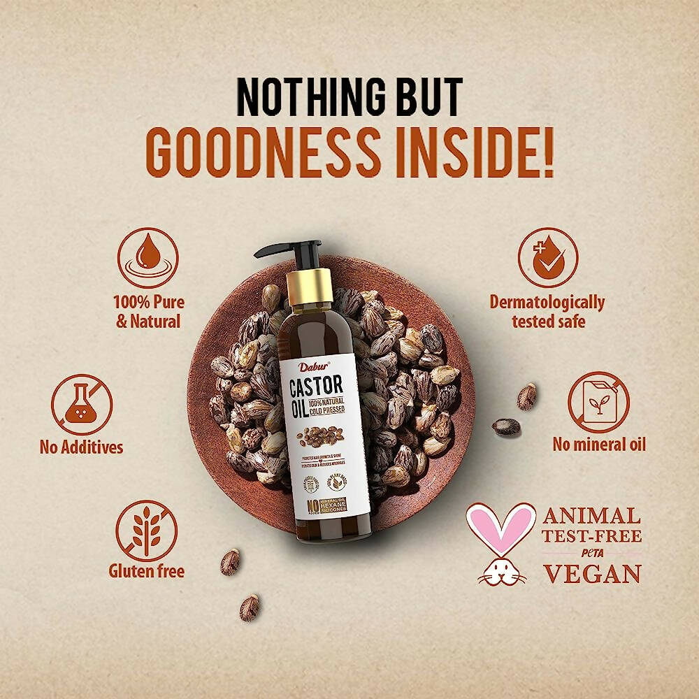 Dabur Castor Oil 100% Natural Cold Pressed | Grocsy