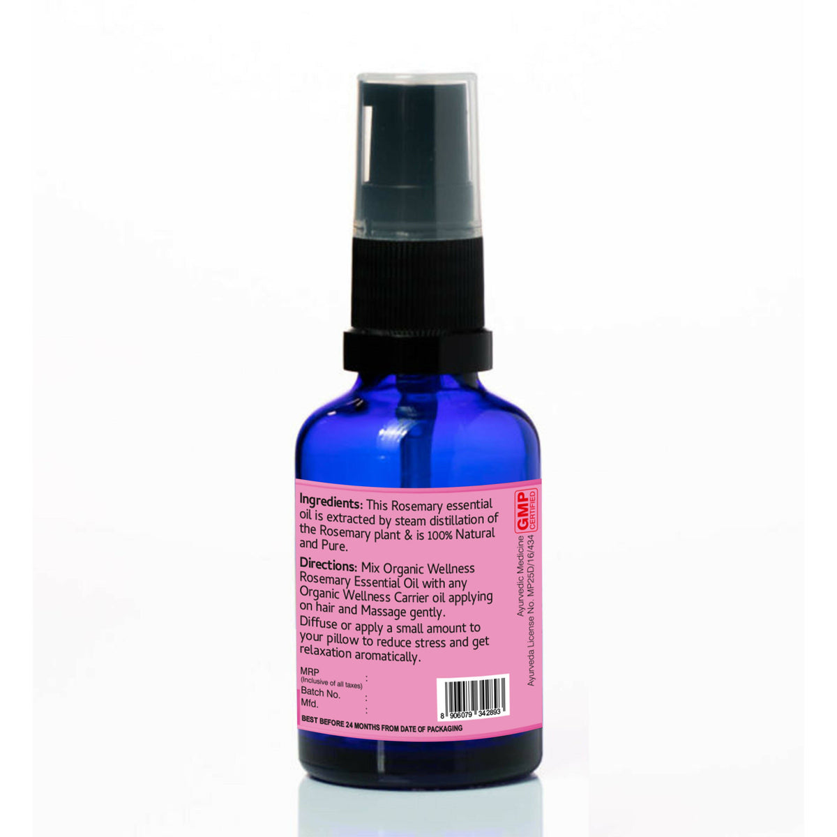 Organic Wellness Rosemary Essential Oil | Grocsy