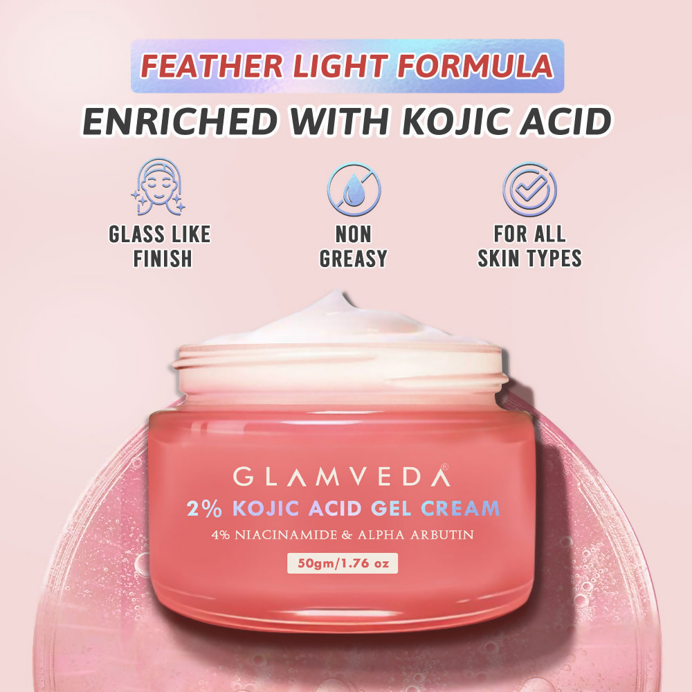 Glamveda 2% Kojic Acid Gel Cream | Grocsy