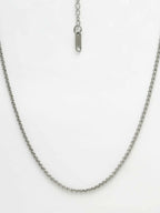 NVR Women's Silver-Toned German Silver Oxidised Chain | Grocsy