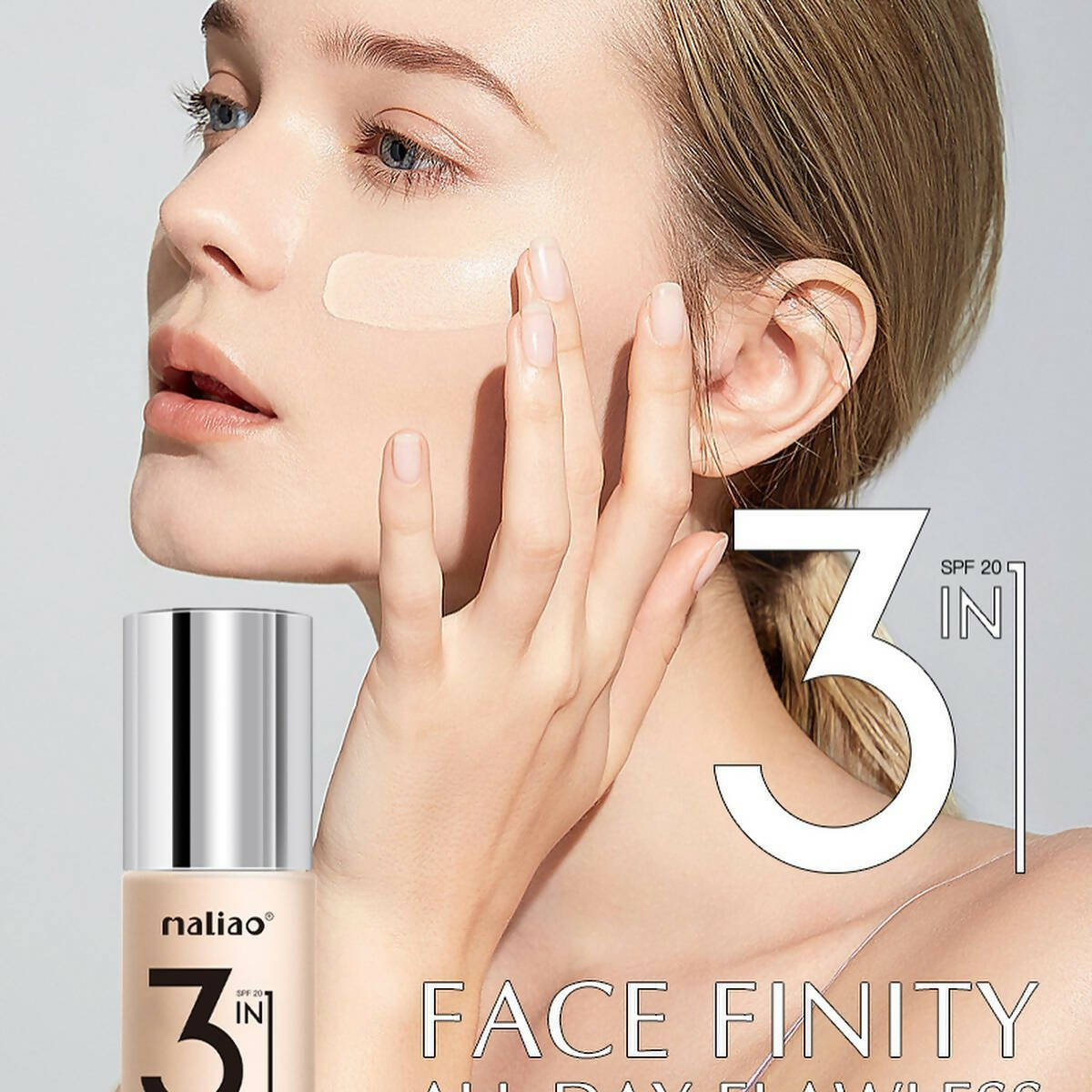 Maliao 3 In1 Face Finity All Day Flawless Primer, Concealer & Foundation All In 1 | Grocsy