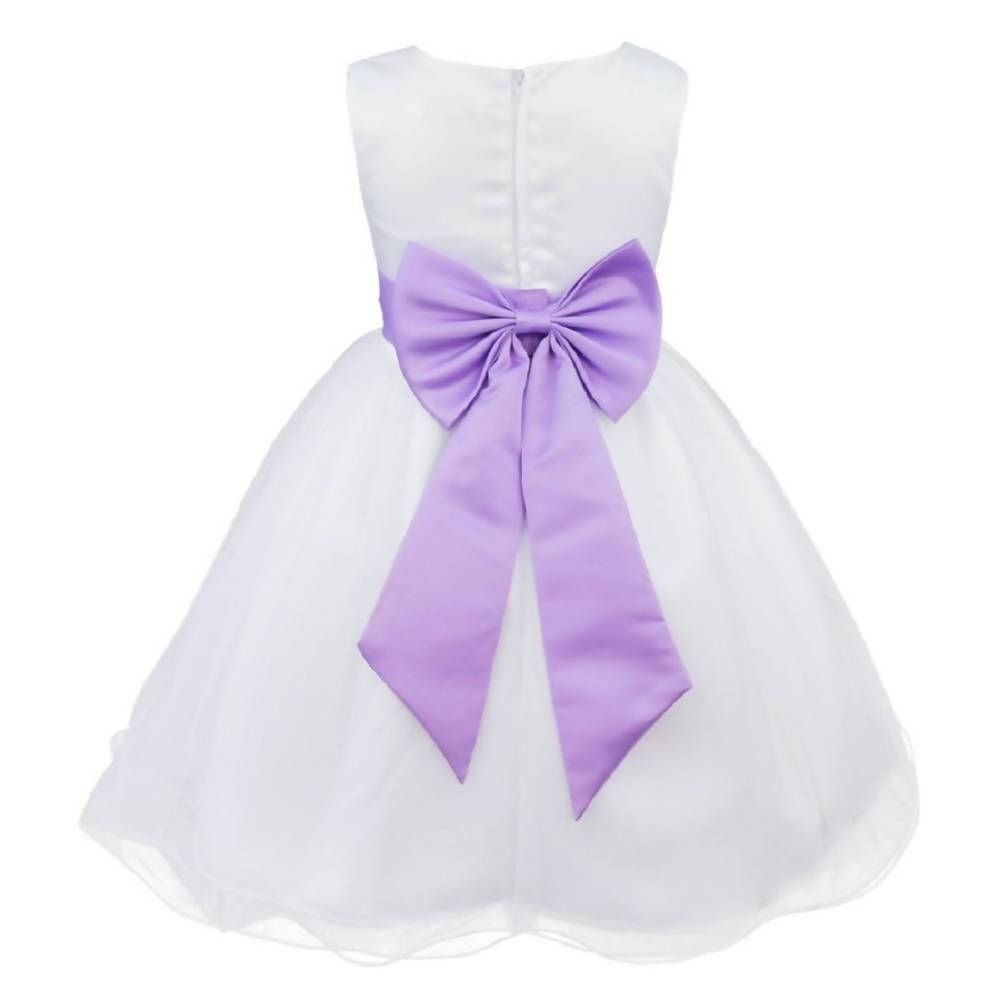 Asmaani Baby Girl's White Color Satin A-Line Maxi Full Length Dress (AS-DRESS-22052) | Grocsy