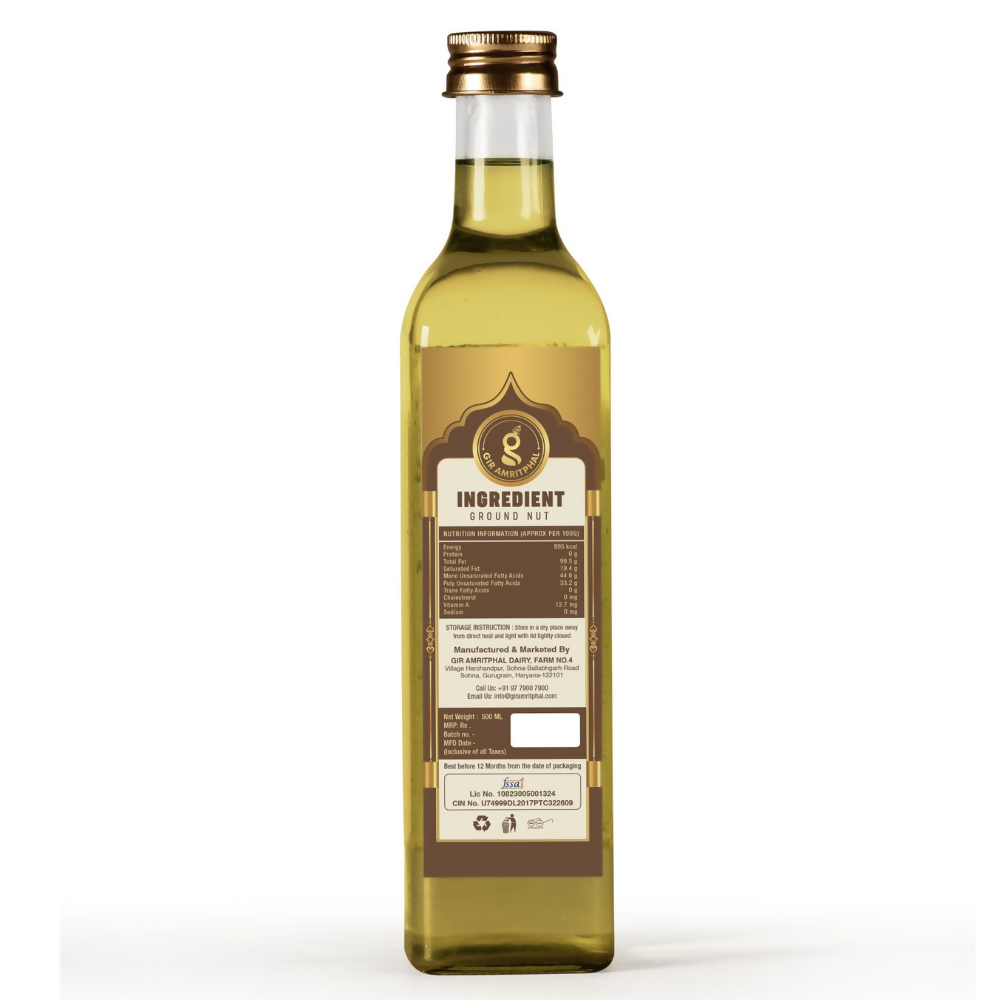 Giramritphal Kachi Ghani Cold Pressed Ground Nut Oil | Grocsy