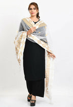 Mominos Fashion Moeza Women Organza Gotta Patti Bridal Dupatta White Dupatta | Grocsy