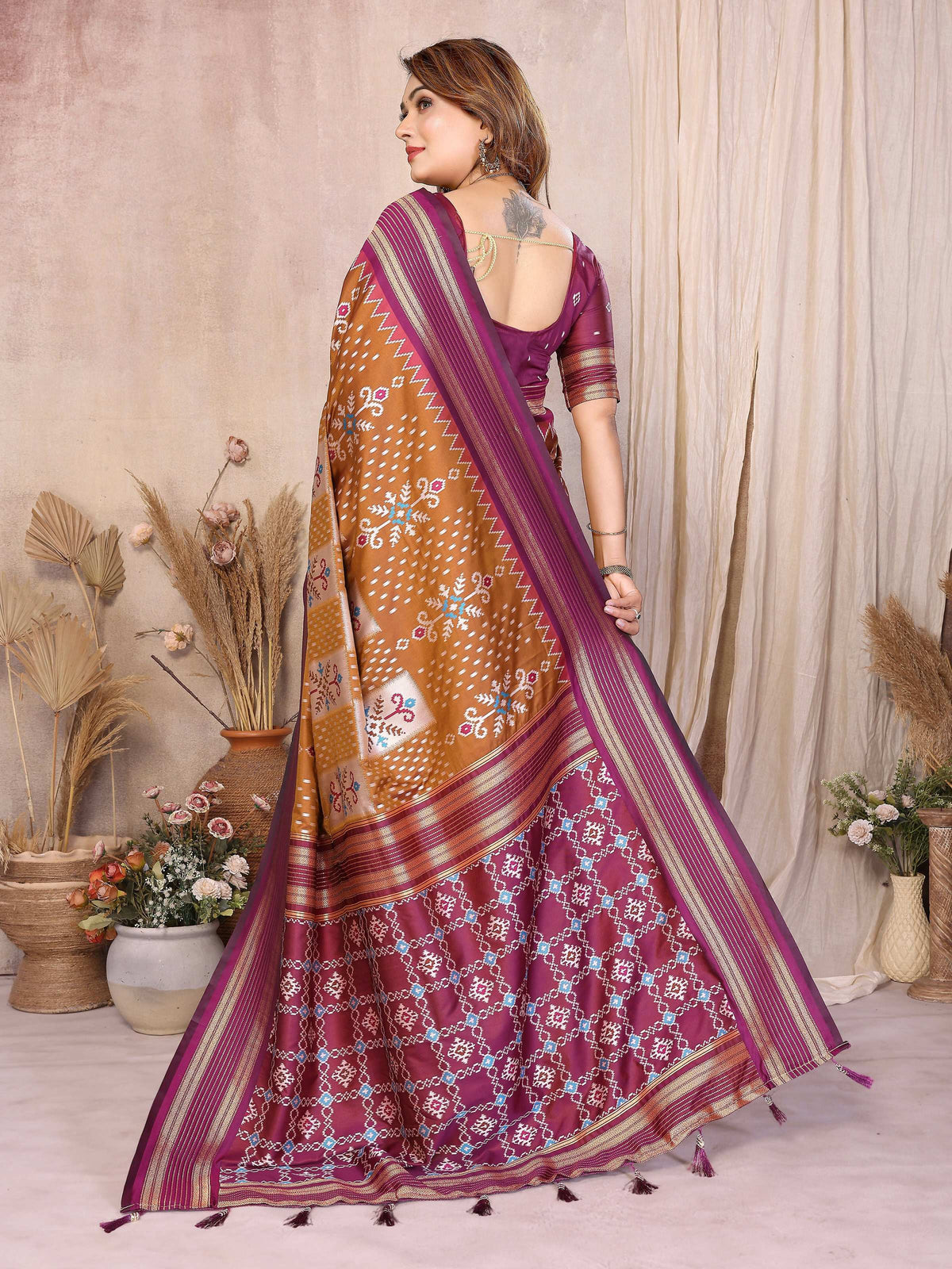 Aastha Fashion Mustard Soft Silk Weaving Saree | Grocsy