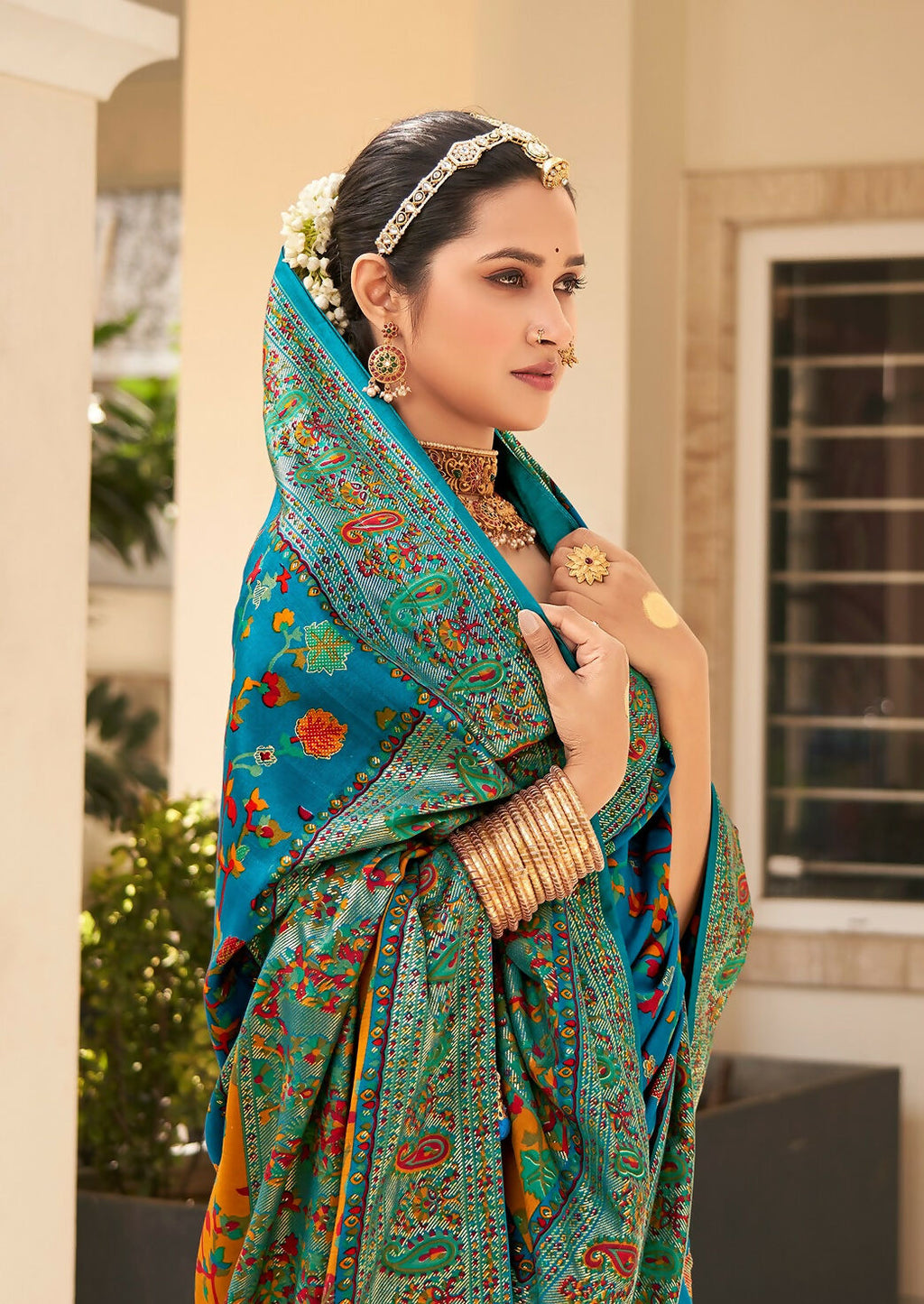 Joban Fashion Faux Chiffon Light Weight SareeSky Blue Colored With Zari Border Saree | Grocsy