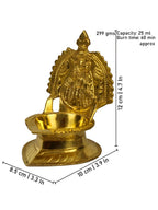 Spillbox Gold-Toned Brass Mother Mary Diya Pooja Essential | Grocsy