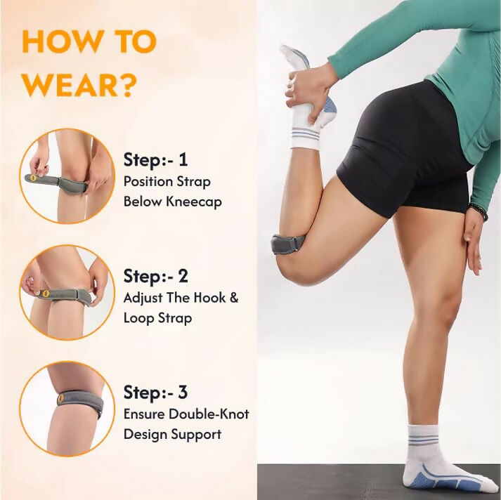Orth-rem Patella Stabilizer (Pair) Knee Support Strap | Grocsy