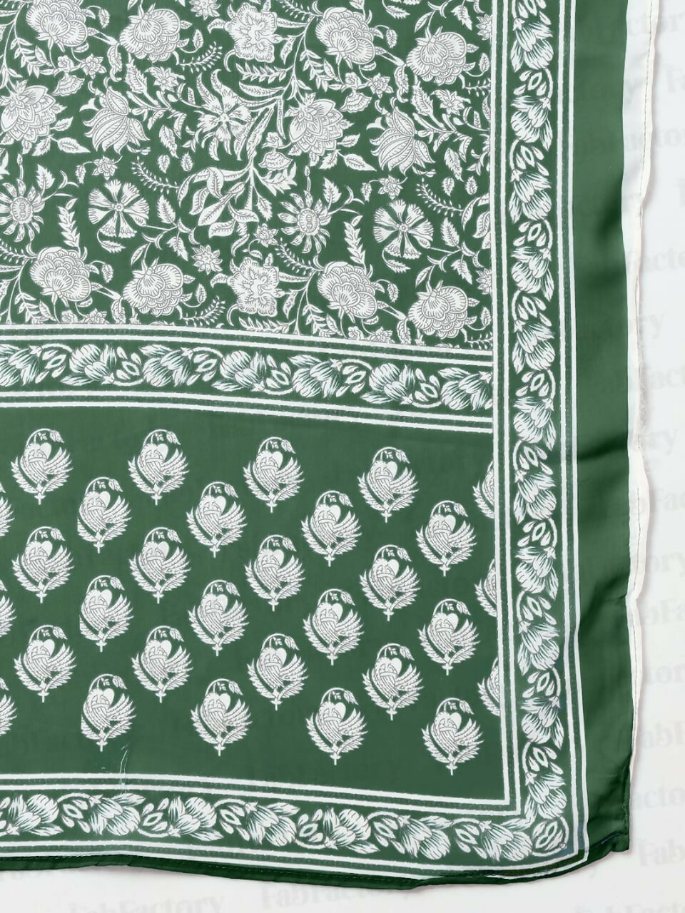 Vamika Poly Rayon Printed Bottle Green Party Wear/Casual Wear/Office Wear Kurta Set/Suit | Grocsy