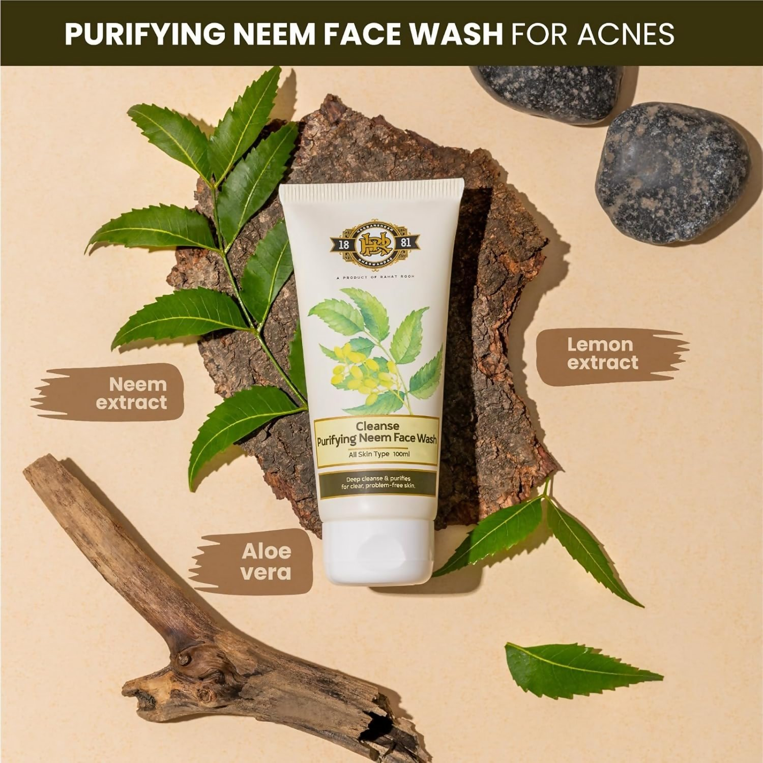 Cleanse Ayurveda Purifying Neem Face Wash | Grocsy
