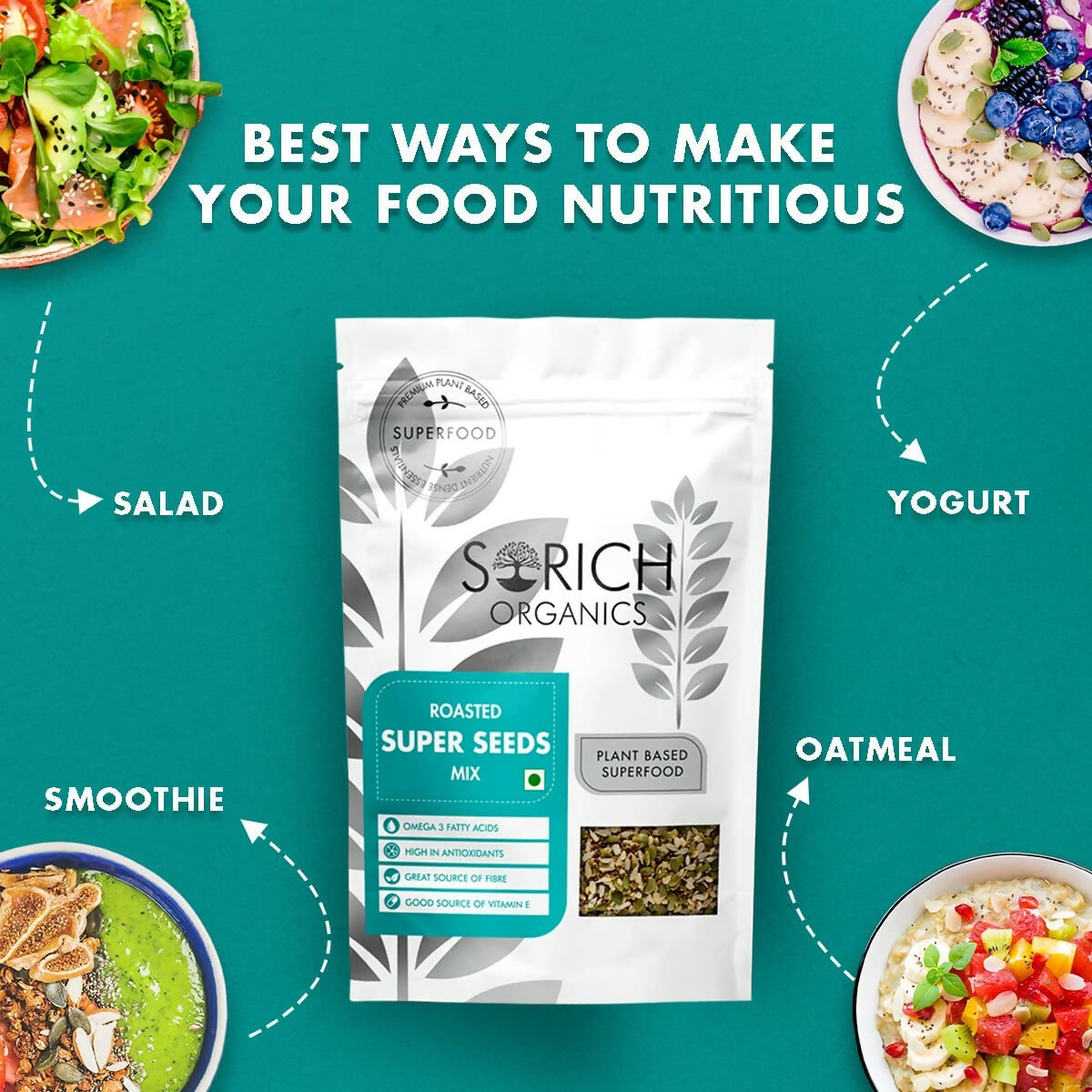 Sorich Organics Roasted Super Seed Mix | Grocsy