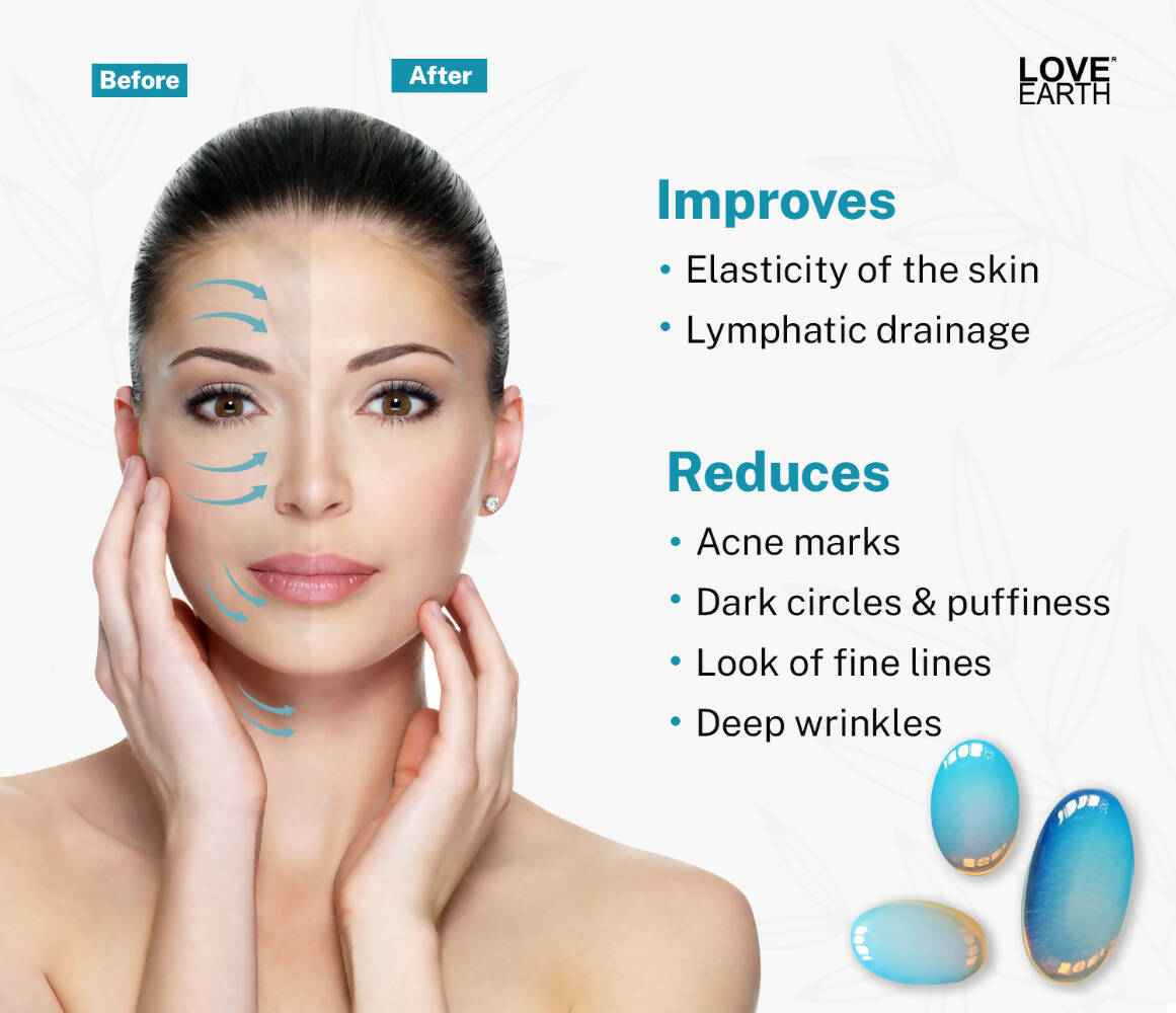 Love Earth Opalite Face Roller | Grocsy