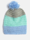 Chutput Kids Woollen Hand Knitted Colorblock Detailed Cap - Multi | Grocsy